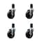 Service Caster 4'' SS Soft Rubber Wheel Swivel 1-5/8'' Expanding Stem Caster Set, 4PK SCC-SSEX20S414-SRS-158-4 - alternate 1